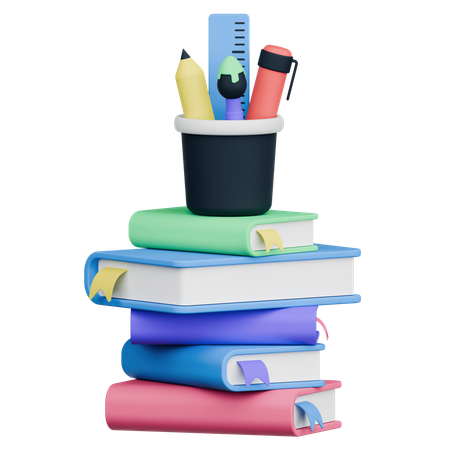 Bücher Stapel  3D Icon