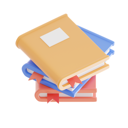 Bücherstapel  3D Icon