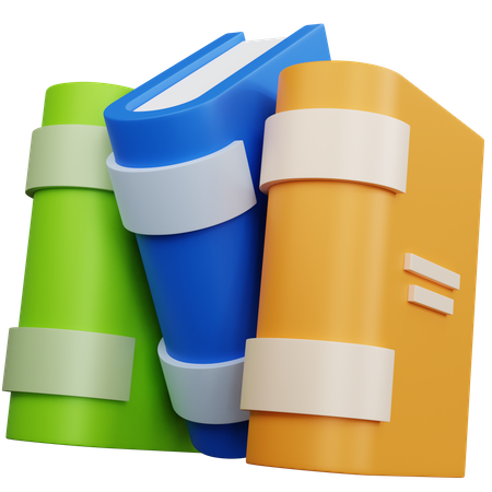 Bücherstapel  3D Icon