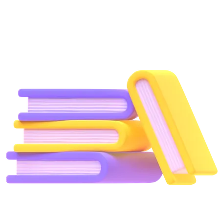 Bücherstapel  3D Icon