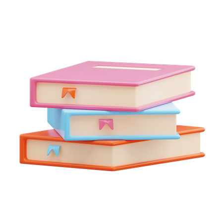 Bücherstapel  3D Icon