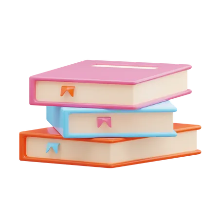 Bücherstapel  3D Icon