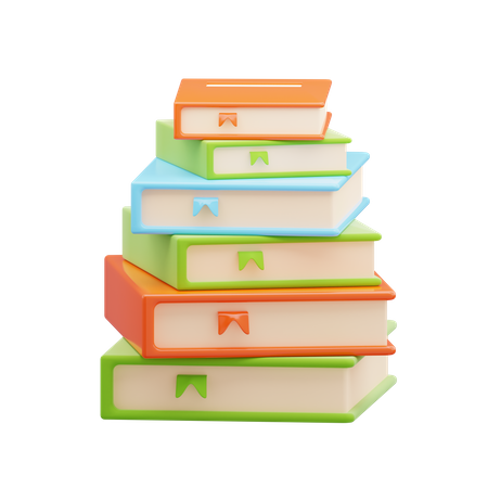 Bücherstapel  3D Icon