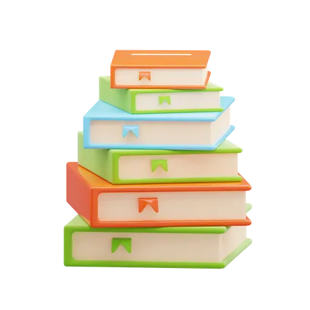 Bücherstapel  3D Icon