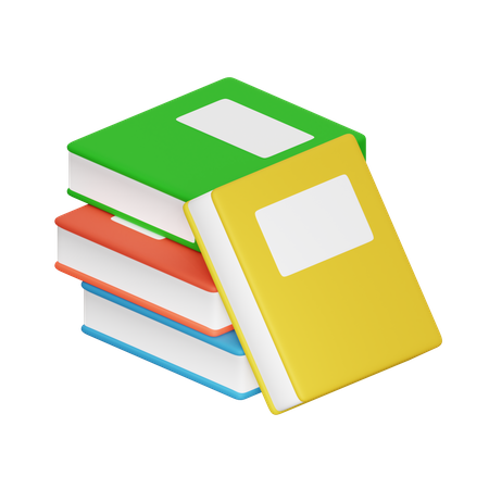 Bücherstapel  3D Icon