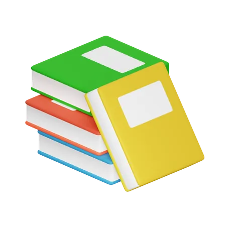 Bücherstapel  3D Icon