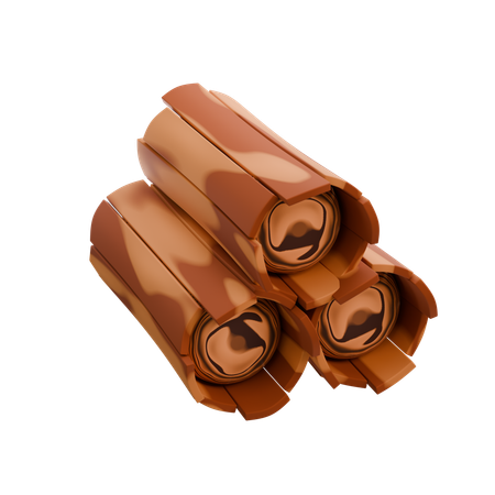 Bûches de bois  3D Icon