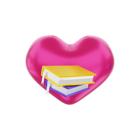 Buch Liebe  3D Illustration