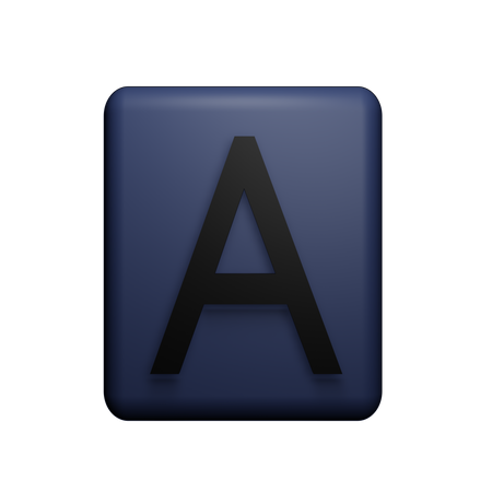 Ein Alphabet  3D Icon