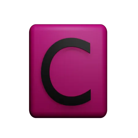 Alphabet mit C  3D Icon