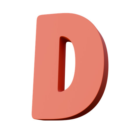 Buchstabe d  3D Icon