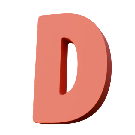 Buchstabe d  3D Icon