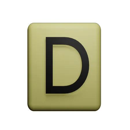 D-Alphabet  3D Icon