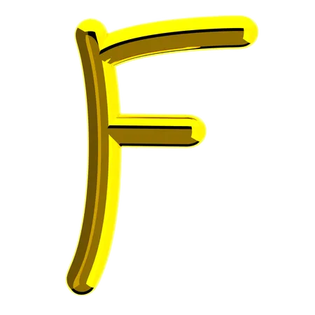 Buchstabe f  3D Icon