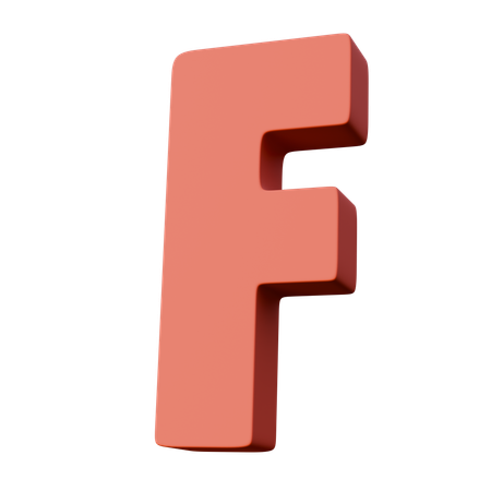 Buchstabe f  3D Icon