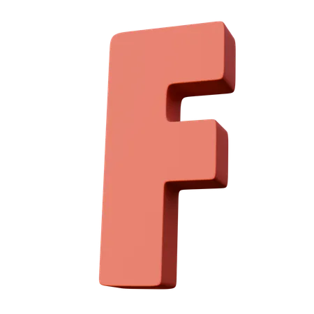 Buchstabe f  3D Icon