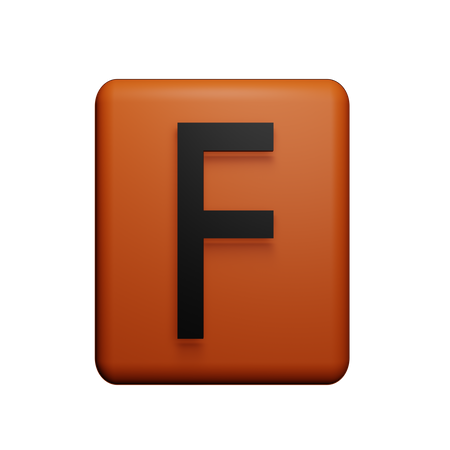 F-Alphabet  3D Icon