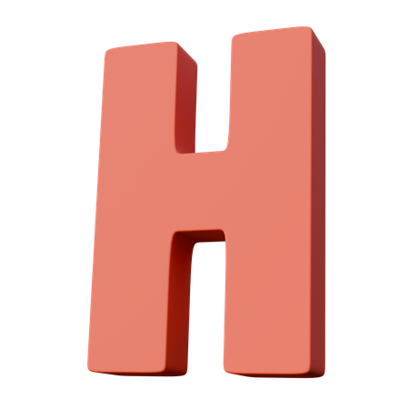 Buchstabe h  3D Icon