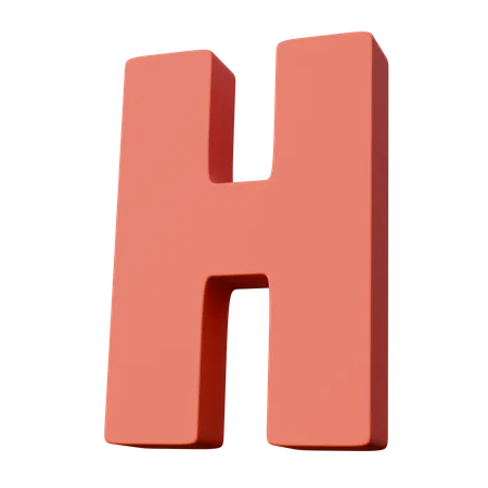 Buchstabe h  3D Icon