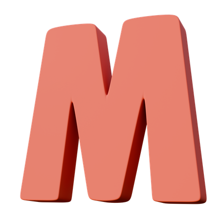 Buchstabe m  3D Icon