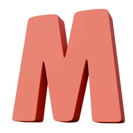 Buchstabe m  3D Icon