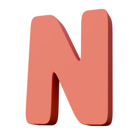 Buchstabe n  3D Icon