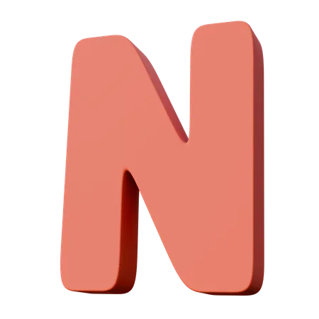 Buchstabe n  3D Icon