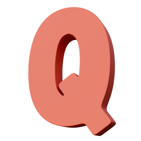 Buchstabe q  3D Icon