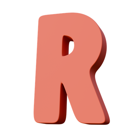 Buchstabe r  3D Icon