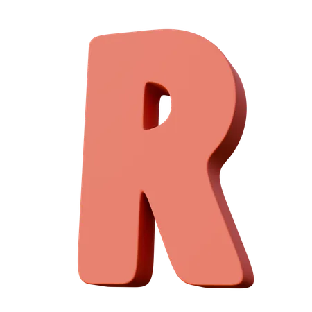 Buchstabe r  3D Icon