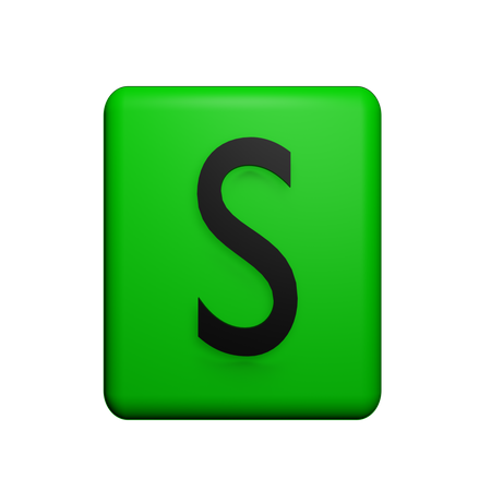 S-Alphabet  3D Icon