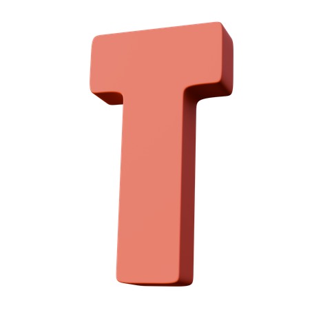 Buchstabe t  3D Icon