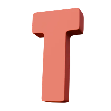 Buchstabe t  3D Icon