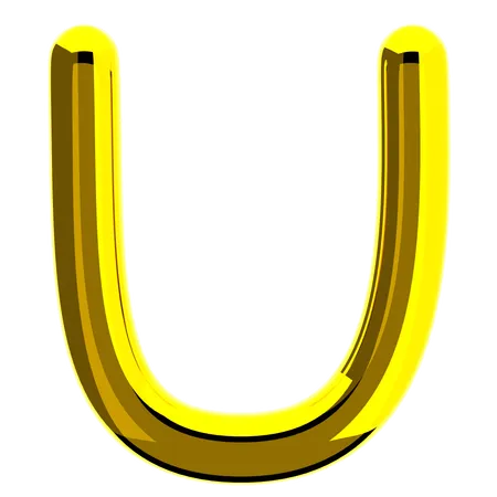 Buchstabe u  3D Icon