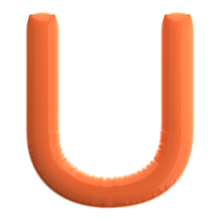 Buchstabe u  3D Icon