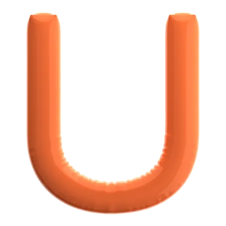 Buchstabe u  3D Icon