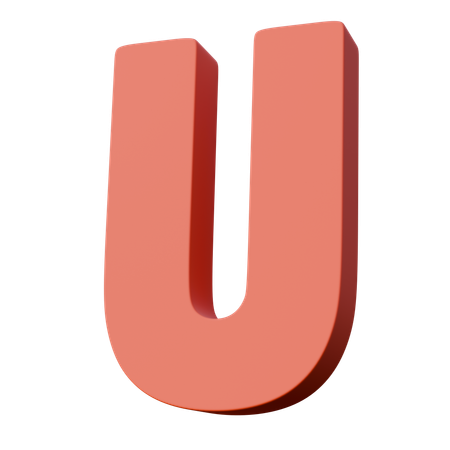 Buchstabe u  3D Icon