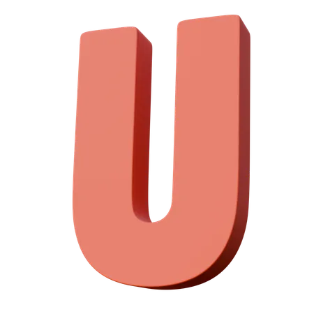 Buchstabe u  3D Icon