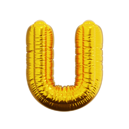 Ballon mit dem Buchstaben „U“  3D Icon