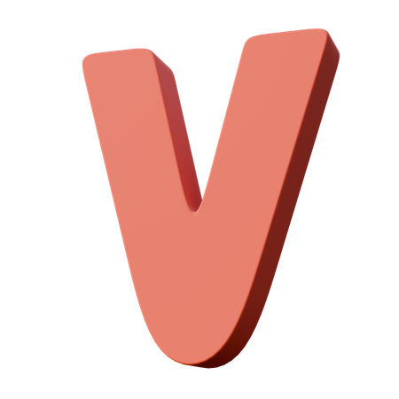 Buchstabe V  3D Icon