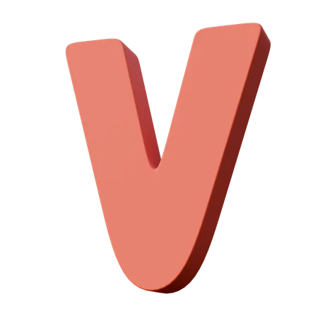 Buchstabe V  3D Icon