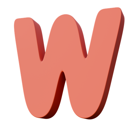 Buchstabe w  3D Icon