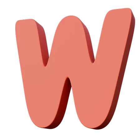 Buchstabe w  3D Icon