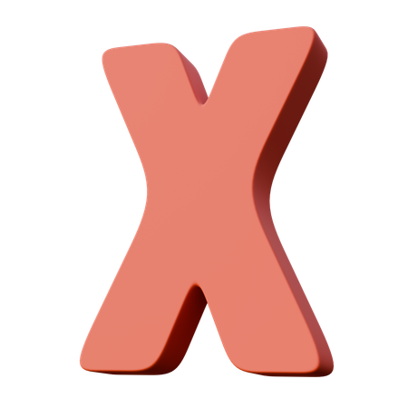 Buchstabe x  3D Icon