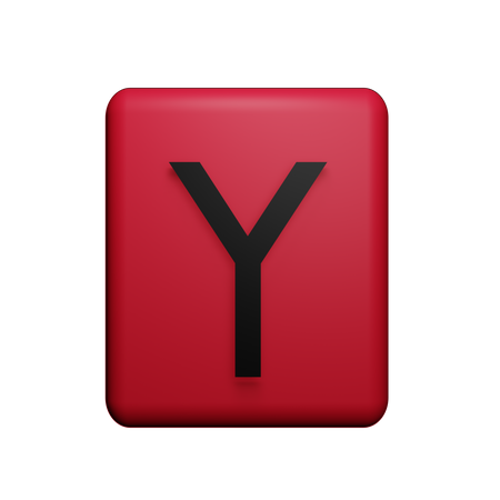 Y-Alphabet  3D Icon