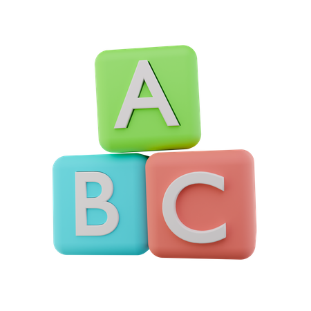 Buchstabe ABC Würfel  3D Icon