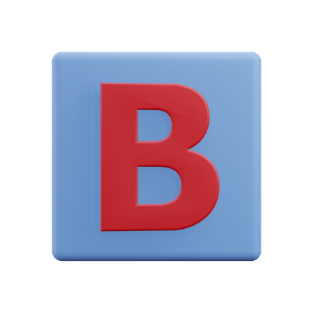 Buchstaben b  3D Icon