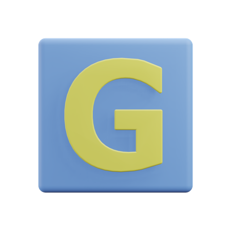 Buchstaben g  3D Icon
