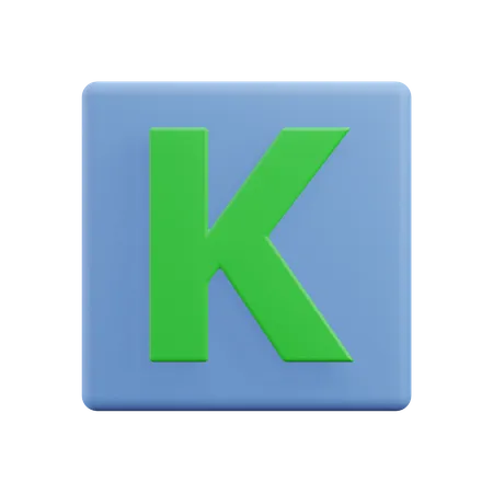 Buchstaben k  3D Icon
