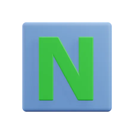 Buchstaben n  3D Icon
